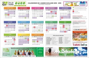 calendrier scolaire 2018-2019
